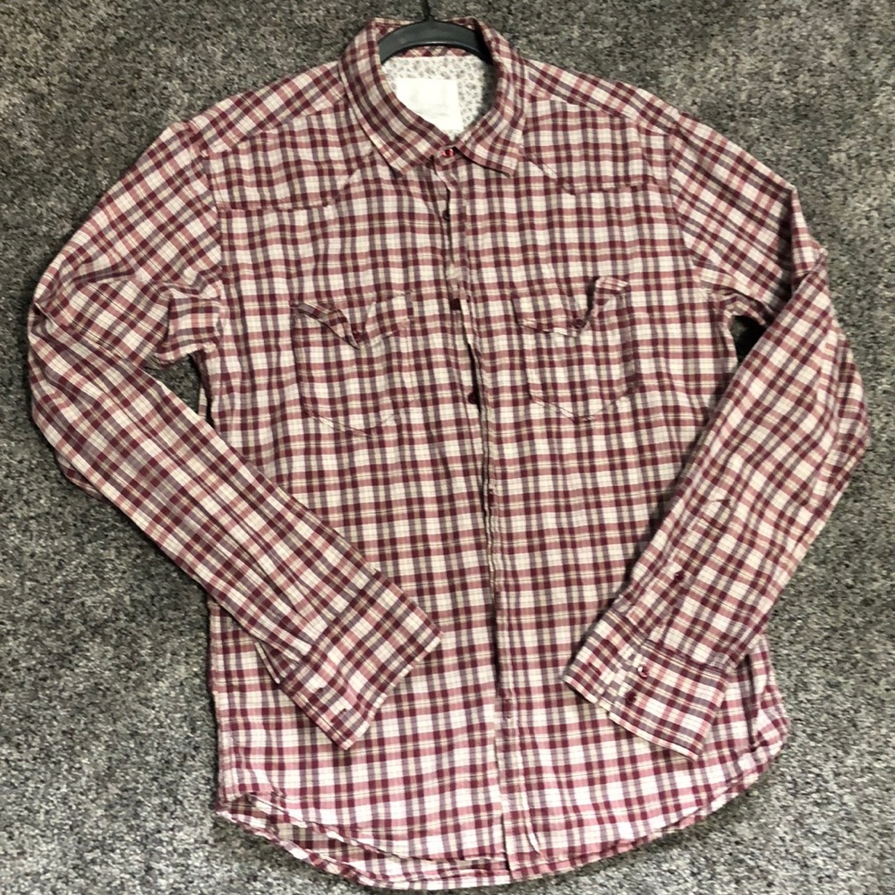 Brody men’s L plaid button up